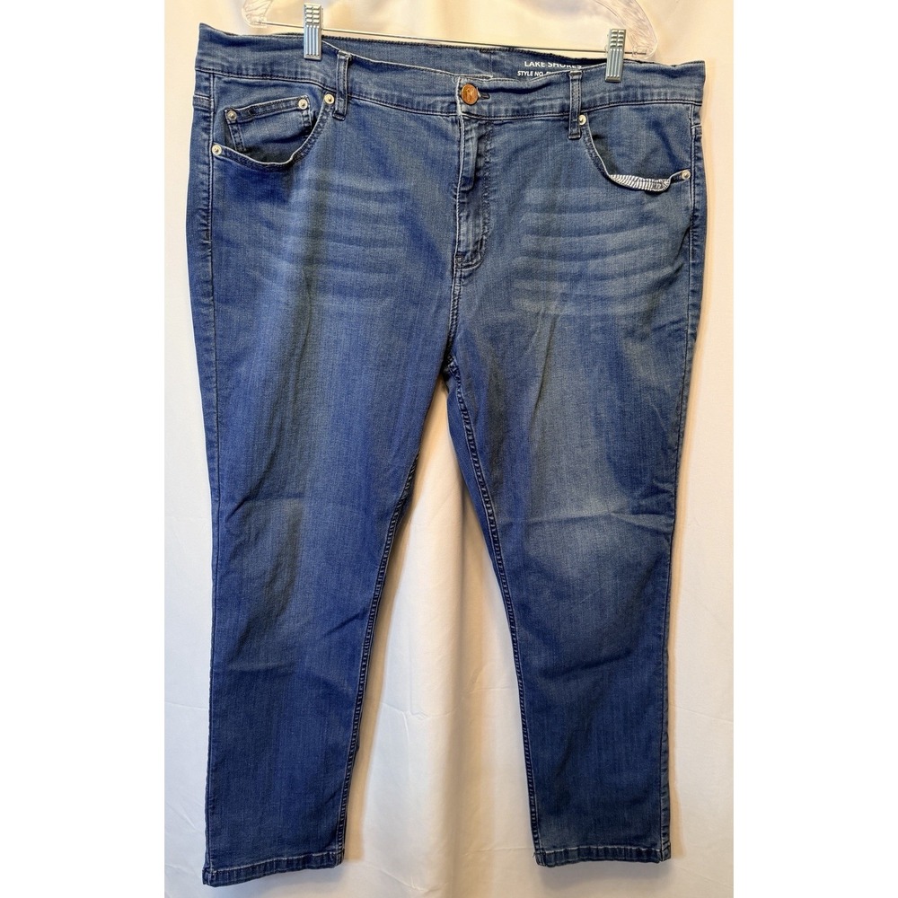 Mugsy Jeans Lake Shores Men's Size 42x29 Straight Leg Blue Stretch Casual Denim